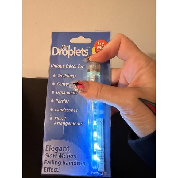 Mini Droplets Elegant Falling Raindrop Effect White LEDs - Pack of 4 - Picture 4 of 4